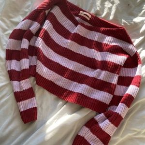 UO Maxine Striped Cropped Sweater